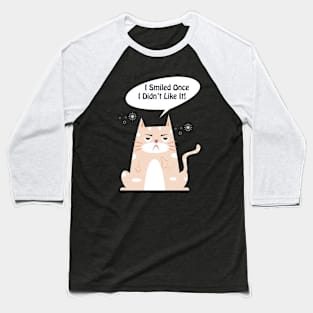 Funny smiled cat Baseball T-Shirt